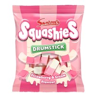 Swizzels Squashies Drumstick Strawberry & Cream 120g Żelki piankowe o smaku truskawkowo- śmietankowym