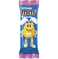 M&M's Crispy Bunny 29g Czekoladowa figurka w kształcie zajączka z kremowym nadzieniem, chrupkami i drażetkami M&M's Minis