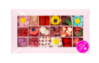 Bombonierka "Dla Niej" Duża Różowa z Żelkami i Piankami 210g Prezent na Dzień Kobiet