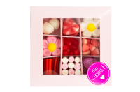 Bombonierka "Dla Niej" Mała Różowa z Żelkami i Piankami 100g Prezent na Dzień Kobiet