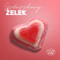 Żelki "Serca 3D" w cukrze 1kg o smaku owocowym
