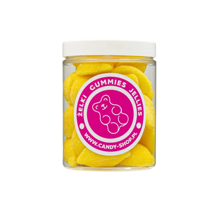 Żelki "Piankowe Cytrynki" w cukrze 1kg o smaku cytrynowym