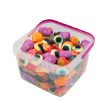Mix Żelek i Pianek "Halloween" w wiaderku 1,5kg o smaku owocowym Słodycze na Halloween