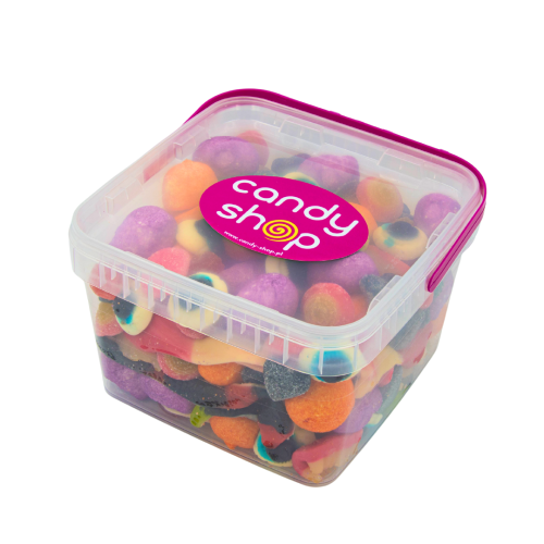 Mix Żelek i Pianek "Halloween" w wiaderku 1,5kg o smaku owocowym Słodycze na Halloween