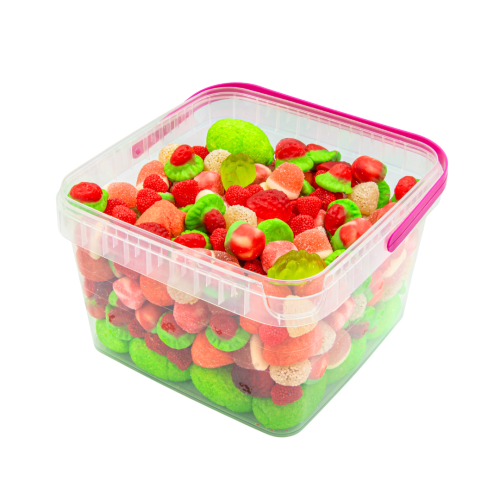 Mix Żelek i Pianek "Christmas Candy" w wiaderku 1,5kg o smaku owocowym Słodycze na Mikołajki Boże Narodzenie