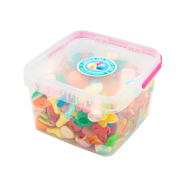 Mix Żelek i Pianek "Happy Kids" w wiaderku 1,5kg o smaku owocowym Słodycze Dla Dzieci