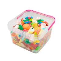 Mix Żelek i Pianek "Happy Kids" w wiaderku 1,5kg o smaku owocowym Słodycze Dla Dzieci Prezent na Dzień Dziecka
