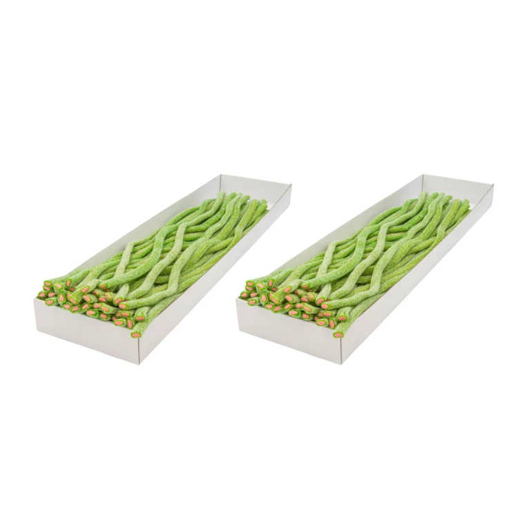 Zestaw 2x Kwaśne Żelki "Mega Kable Mega Żele Kwaśny Arbuz" 3,2kg 40szt. o smaku arbuzowym