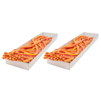 Zestaw 2x Kwaśne Żelki "Mega Kable Mega Żele Duo Truskawka- Banan" 3,2kg 40szt. o smaku truskawkowo- bananowym