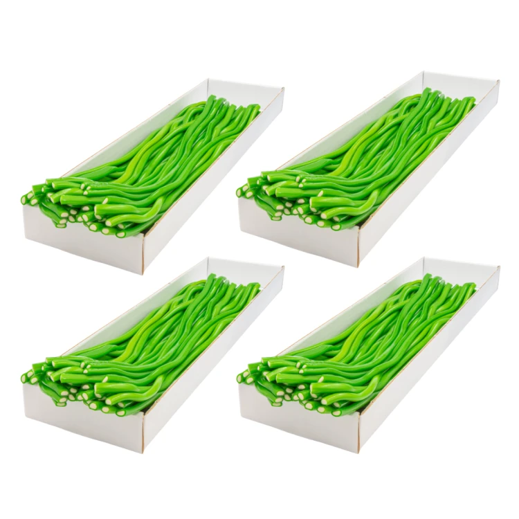 Zestaw 4x Żelki "Mega Kable Mega Żele Jabłko" 3,2kg 40szt. o smaku jabłkowym