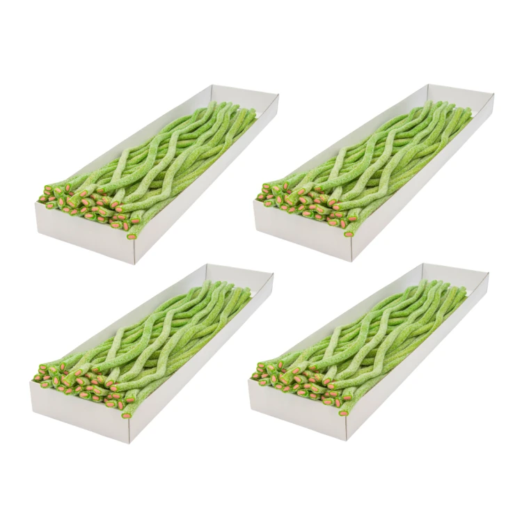 Zestaw 4x Kwaśne Żelki "Mega Kable Mega Żele Kwaśny Arbuz" 3,2kg 40szt. o smaku arbuzowym