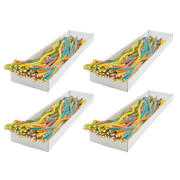 Zestaw 4x Kwaśne Żelki "Mega Kable Mega Żele Kwaśny Multicolor" 3,2kg 40szt. o smaku owocowym