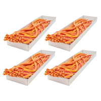 Zestaw 4x Kwaśne Żelki "Mega Kable Mega Żele Duo Truskawka- Banan" 3,2kg 40szt. o smaku truskawkowo- bananowym