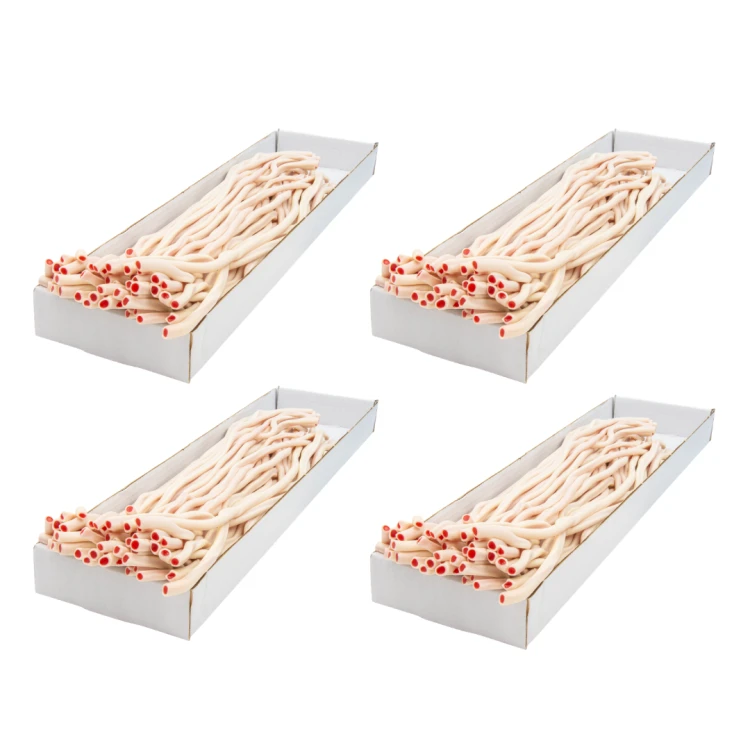Zestaw 4x Żelki "Mega Kable Mega Żele Śmietanka z Truskawką" 3,2kg 40szt. o smaku śmietankowo- truskawkowym