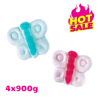 Zestaw 4x Pianki "Motylki Mix" 900g o smaku owocowym