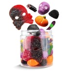 Słoik "Halloween - Straszny" z Żelkami i Piankami 400g o smaku owocowym 750ml