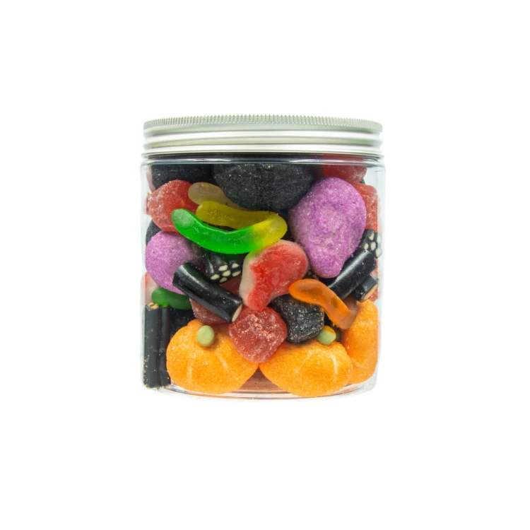 Słoik "Halloween - Straszny" z Żelkami i Piankami 400g o smaku owocowym 750ml