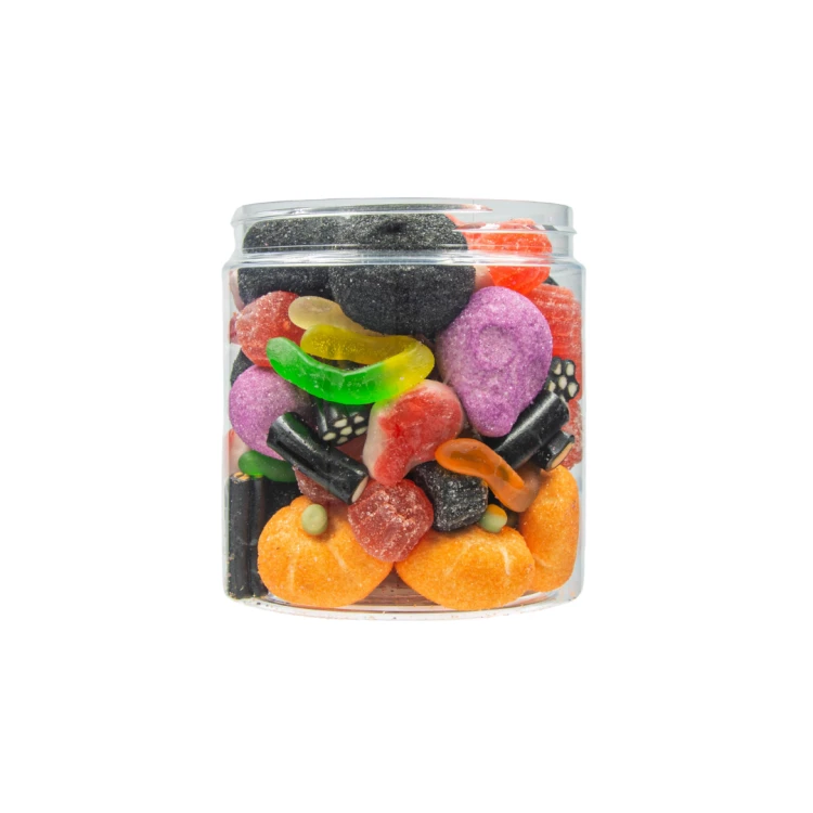 Słoik "Halloween - Straszny" z Żelkami i Piankami 400g o smaku owocowym 750ml
