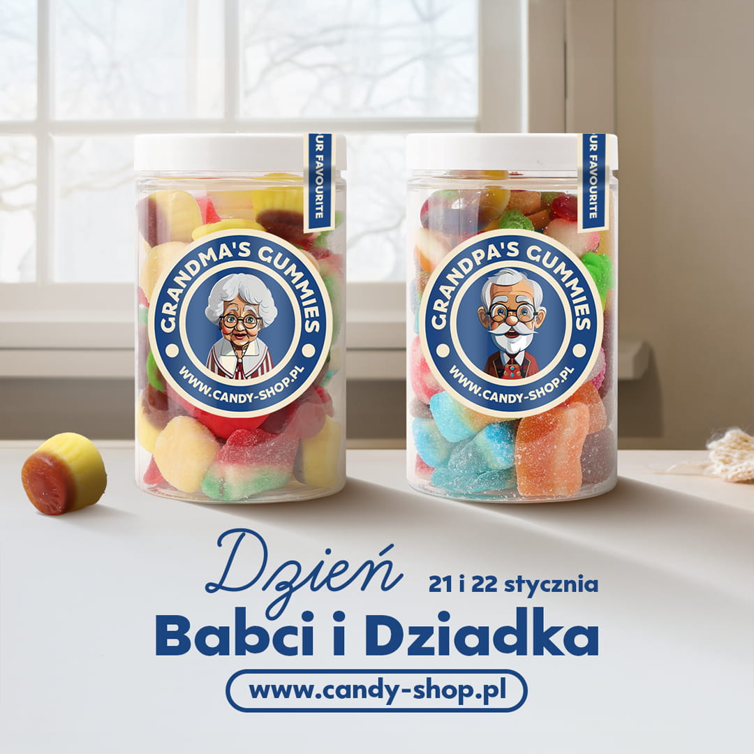 Słoik "Prezent dla Dziadka" z MIĘKKIMI Żelkami 280g 400ml