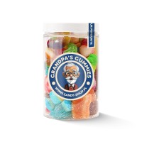 Słoik "Prezent dla Dziadka" z MIĘKKIMI Żelkami 280g 400ml