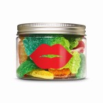 Słoik "Dla Niej - Usta" z Żelkami i Piankami 300g 500ml Prezent na Dzień Matki