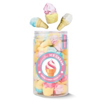 Duży Słoik "Party Mix - Ice Cream" z Piankami Marshmallow o smaku owocowym 400g 1250ml