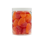 Żelki "Serca" w cukrze 200g o smaku brzoskwiniowym