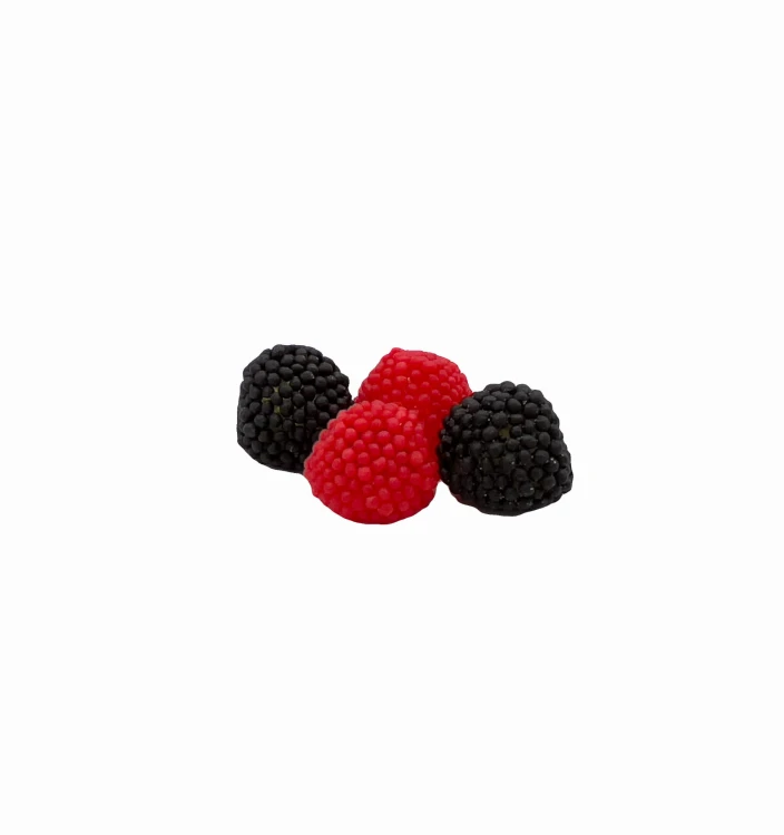 Żelki "Mini Owoce Leśne Malinki Jeżynki" 200g o smaku owocowym