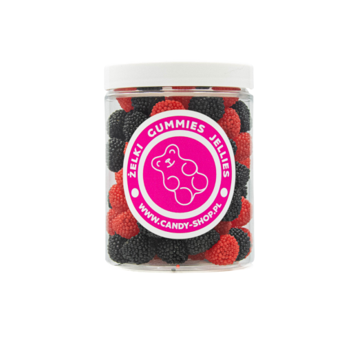 Żelki "Mini Owoce Leśne Malinki Jeżynki" 200g o smaku owocowym