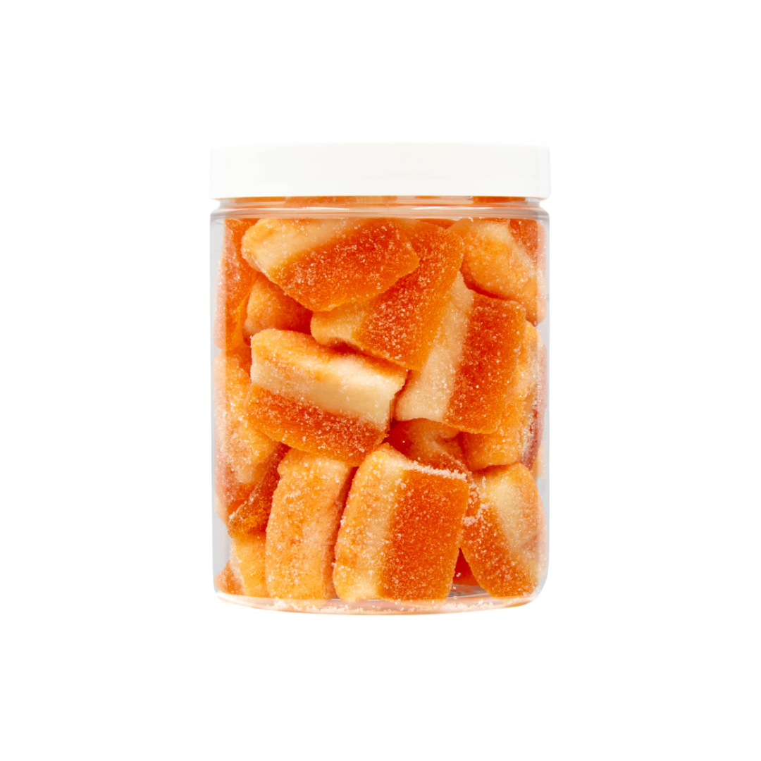 Żelki "Kawałki" w cukrze 200g o smaku brzoskwiniowym