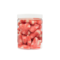 Żelki "Serca Twist" w cukrze 200g  o smaku jogurtowo- truskawkowym