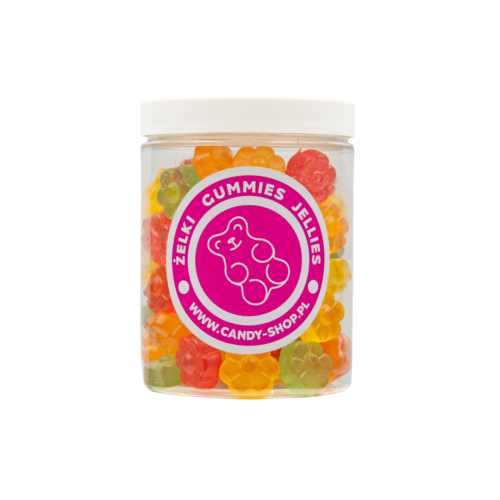 Żelki "Mini Kwiatki" BEZ CUKRU 200g o smaku owocowym
