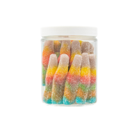 Żelki "Butelki Multicolor" w cukrze  200g o smaku owocowym