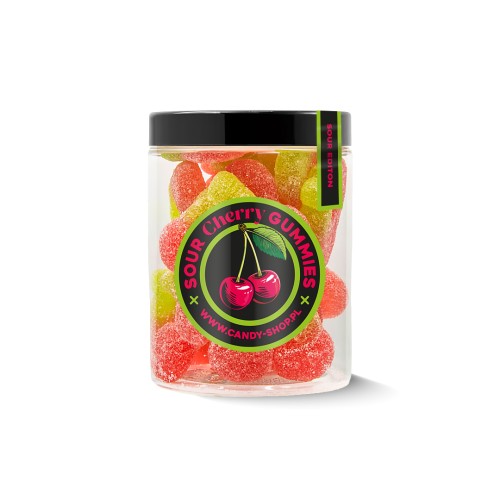 Żelki EKSTRA Kwaśne "Wiśnie - Sour Edition" w cukrze 200g o smaku wiśniowym