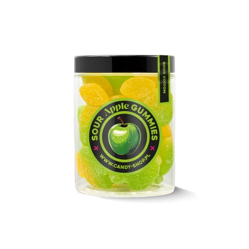 Żelki EKSTRA Kwaśne "Jabłka - Sour Edition" w cukrze 200g o smaku jabłkowym