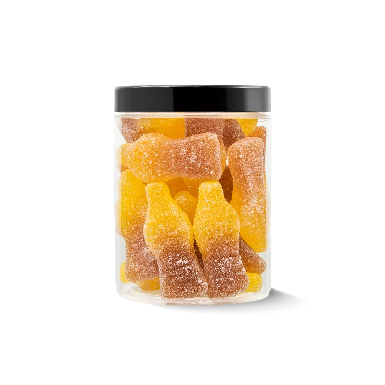 Kwaśne Żelki "Butelki Cola Lemon - Sour Edition" w cukrze 200g o smaku coli z cytryną