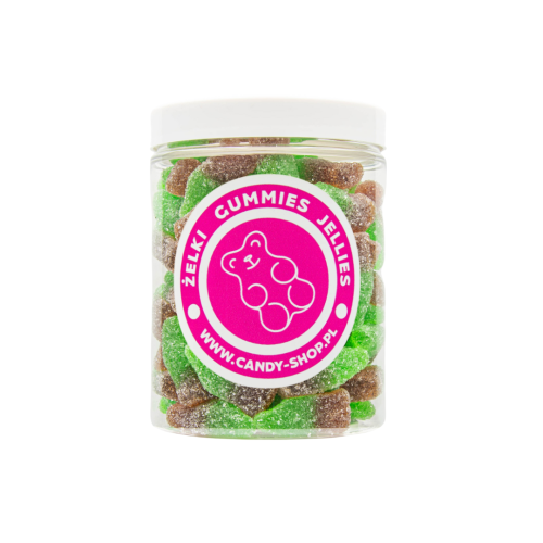 Żelki "Mini Butelki Cola Lime" 200g o smaku coli i limonki