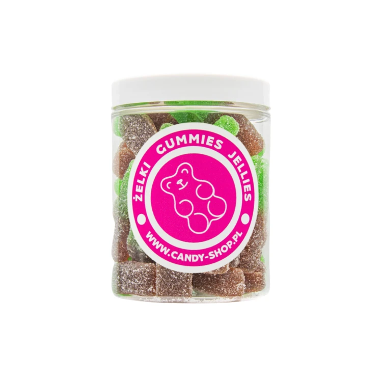 Żelki "Butelki Cola Lime" 200g o smaku coli i limonki
