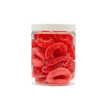 Żelki "Koła" w cukrze 200g o smaku truskawkowym