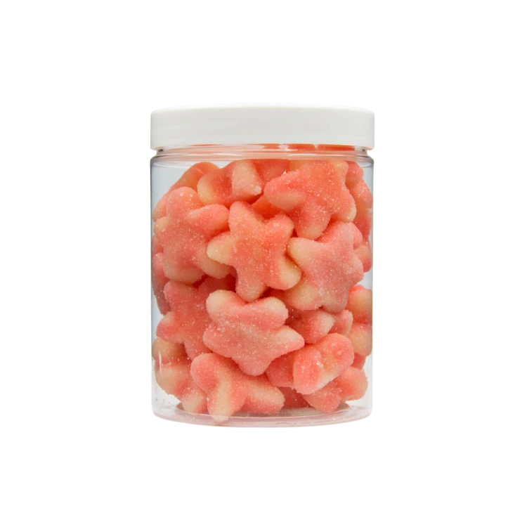 Żelki "Gwiazdki" w cukrze 200g o smaku jogurtowo-truskawkowym