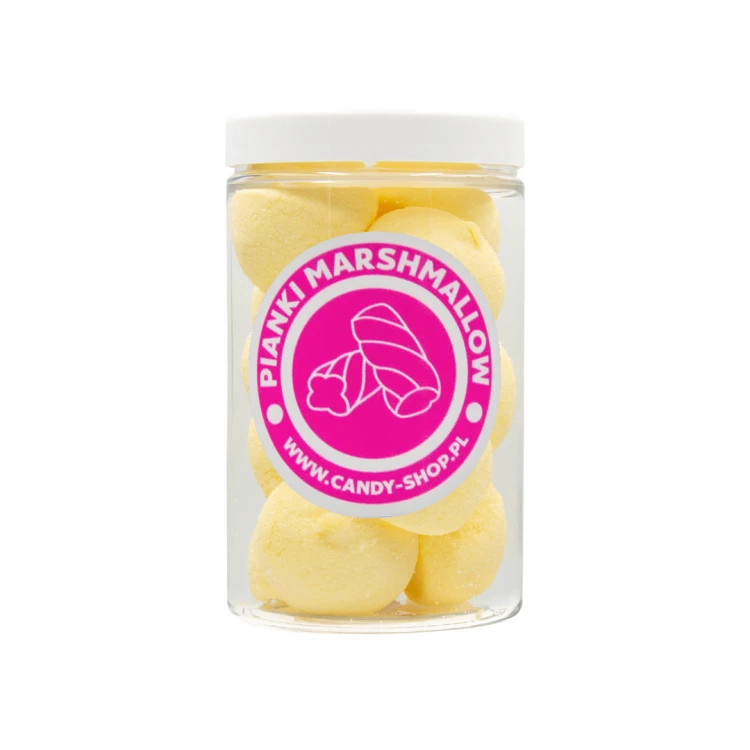 Pianki "Okrągłe Żółte Pastelowe" 90g o smaku bananowym