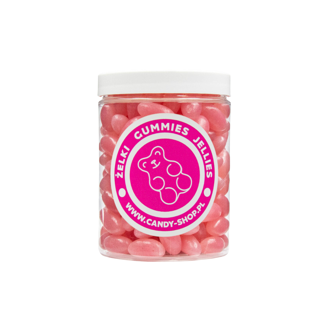 Żelki "Różowe Fasolki Jelly Beans" 300g o smaku waty cukrowej