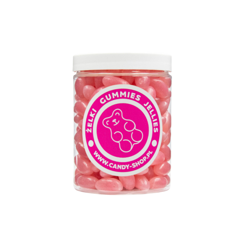 Żelki "Różowe Fasolki Jelly Beans" 300g o smaku waty cukrowej