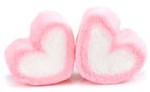 Pianki "Serduszka  Marshmallow" 100g o smaku truskawkowym