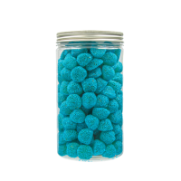 Słoik z Żelkami "Niebieskie Malinki Jeżynki" 1kg o smaku owocowym