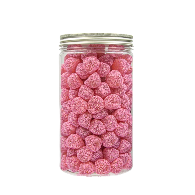 Słoik z Żelkami "Różowe Malinki Jeżynki"  1kg o smaku owocowym