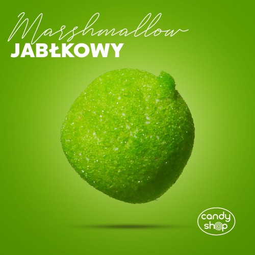 Pianki "Okrągłe Zielone" 90g o smaku jabłkowym