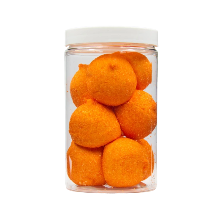 Pianki "Okrągłe Pomarańczowe" 90g o smaku  brzoskwiniowym
