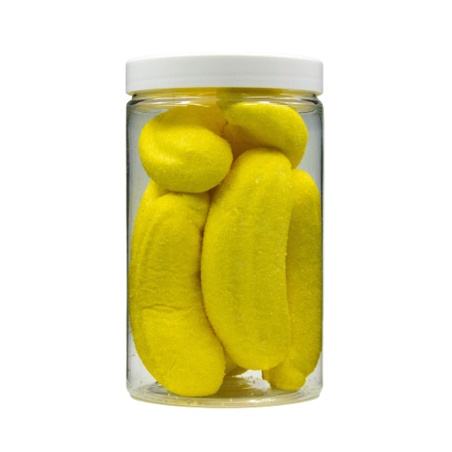 Pianki "Banany" 100g o smaku bananowym z nadzieniem o smaku orzechowym
