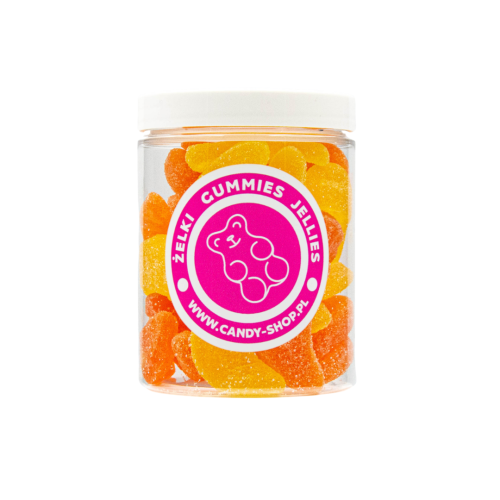 Żelki "Grejpfrutki" w cukrze 200g o smaku cytrynowo-pomarańczowym